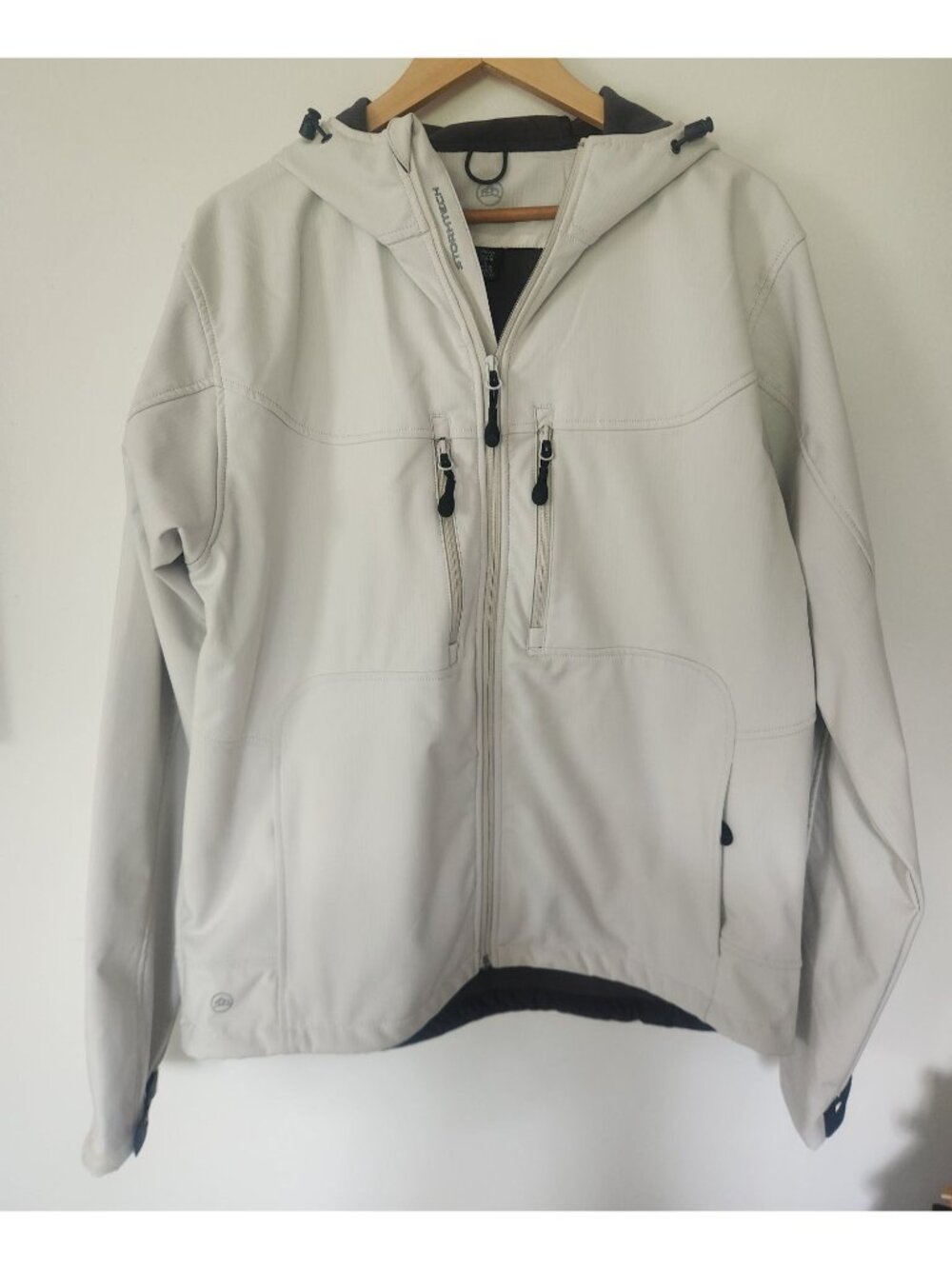 StormTech Men's Sz. L H2X Breathable Waterproof White Soft Jacket